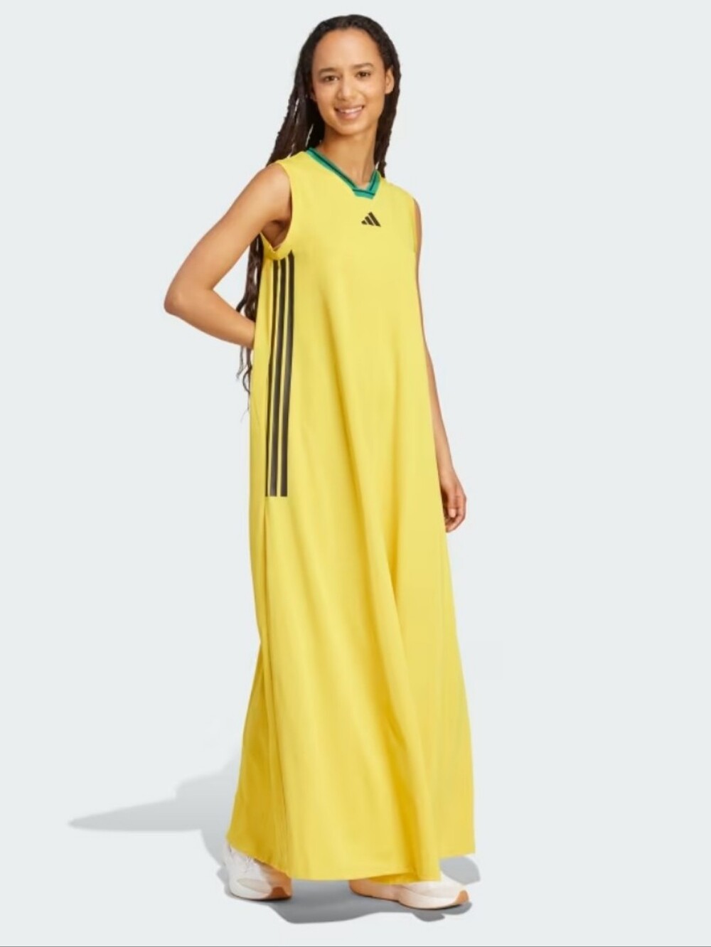 Adidas Yellow Sleeveless Maxi Dress